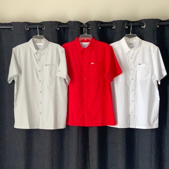 Columbia Men’s M Gray Slack Tied Camp Shirt - Picture 4 of 4